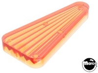 Playfield insert - triangle 2 inch amber transparent