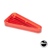 Insert - triangle 2 inch red transparent 550-5070-02