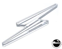 Playfield insert - lightning bolt large clear 6-1/8 x 1-3/8