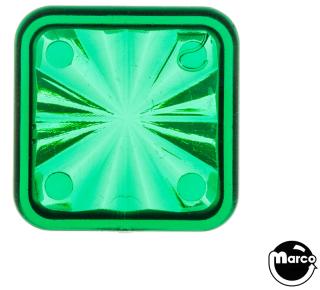 Insert - square 3/4 inch green starburst