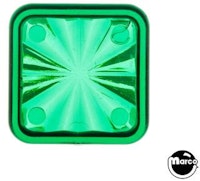 Insert - square 3/4 inch green starburst