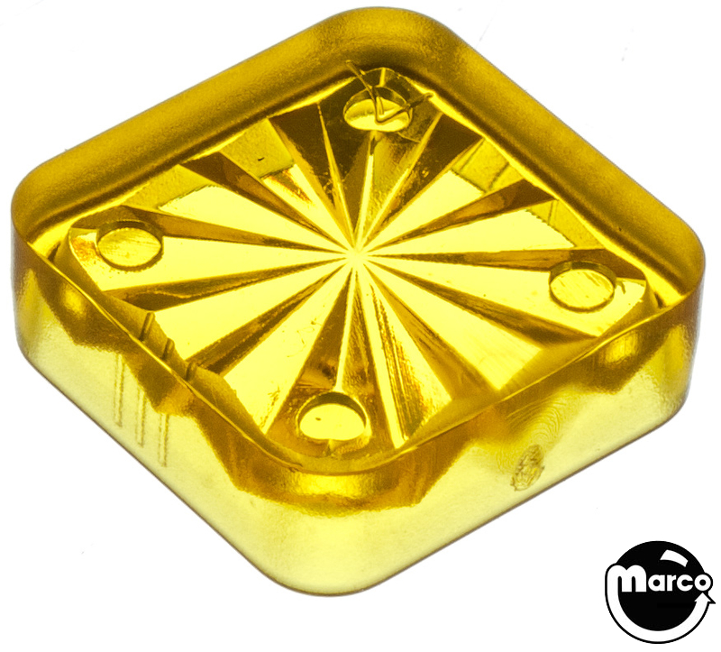 Insert - square 3/4 inch yellow starburst