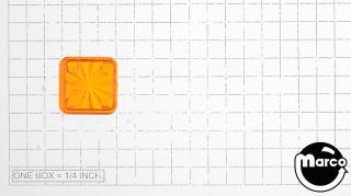 Insert - square 3/4 inch orange starburst
