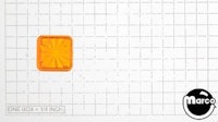 Insert - square 3/4 inch orange starburst