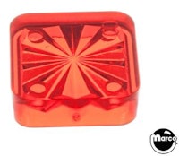 Insert - square 3/4 inch red starburst