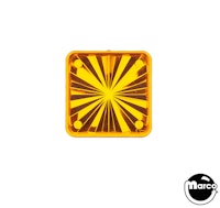 Playfield insert - square 1 inch orange starburst