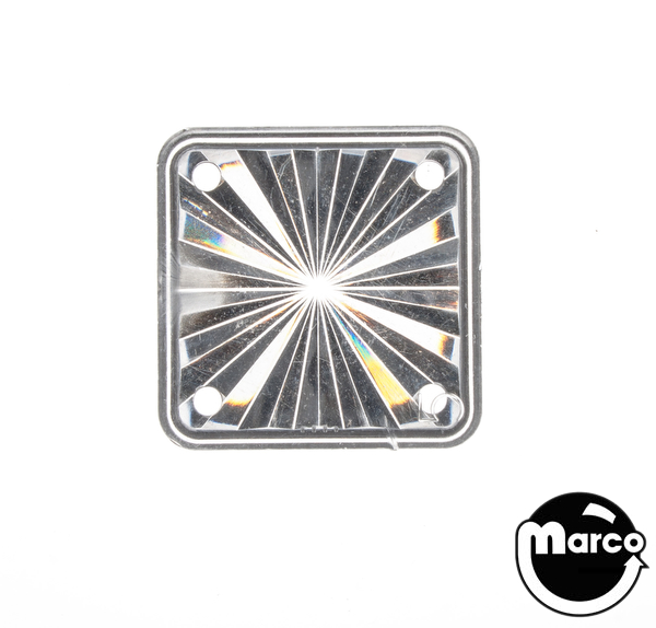 Playfield insert - square 1 inch clear starburst