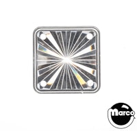 Playfield insert - square 1 inch clear starburst
