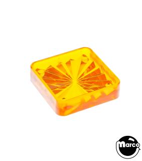 Playfield insert - square 1 inch orange starburst