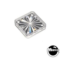 Playfield insert - square 1 inch clear starburst
