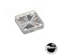 Playfield insert - square 1 inch clear starburst