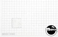 Playfield insert - square 1 inch clear starburst