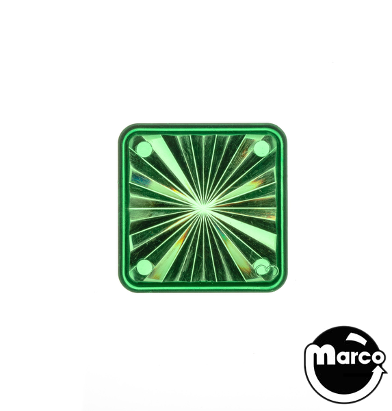 Insert - square 1 inch green starburst
