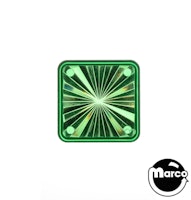 Insert - square 1" green starburst