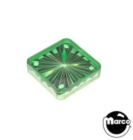 Insert - square 1" green starburst