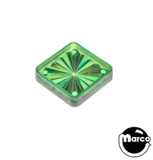 Insert - square 1 inch green starburst