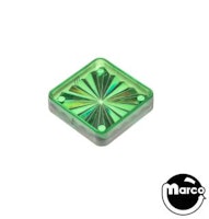 Insert - square 1" green starburst