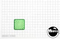 Insert - square 1" green starburst