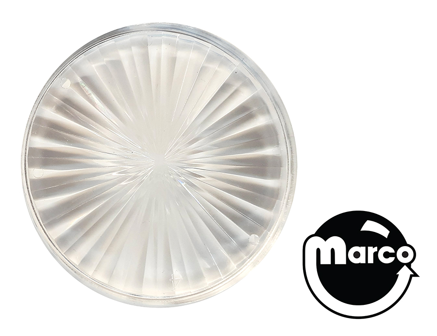 Playfield insert - circle 2-1/2 inch clear starburst
