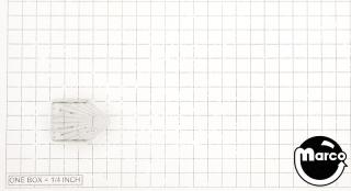 Playfield insert - shield 1 x 3/4 inch