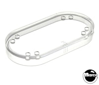 Playfield insert - oval 2 x 1 inch clear USE 50-29-13