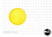 Playfield insert - circle 1-1/2 inch yellow starburst