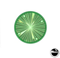 Playfield insert - circle 1-1/2 inch limegreen starburst