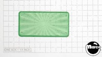 Insert - rectangle 2-1/4 inch green starburst