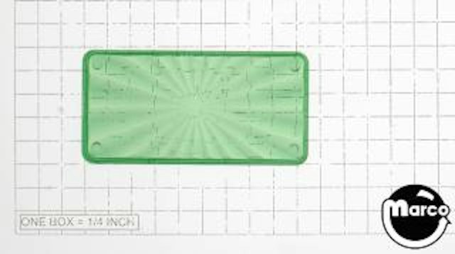 Insert - rectangle 2-1/4 inch green starburst
