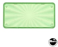 Insert - rectangle 2-1/4 inch green starburst