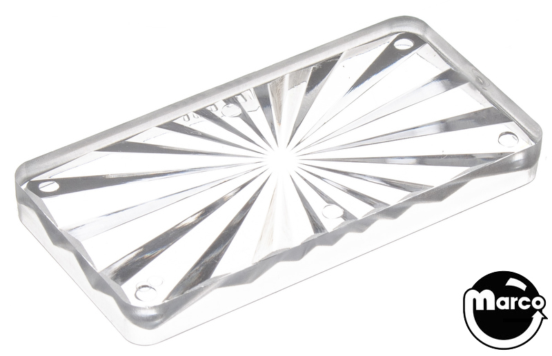Insert - rectangle 2-1/4 inch clear starburst