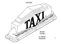TAXI (Williams) Backbox Dome w decal