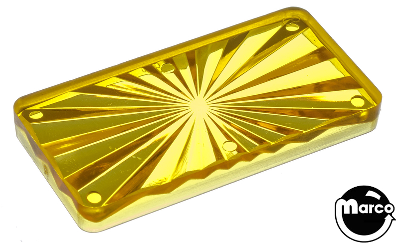 Insert - rectangle 2-1/4 inch yellow starburst
