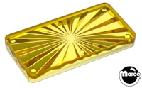 Insert - rectangle 2-1/4 inch Starburst Transparent Yellow