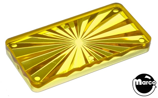 Insert - rectangle 2-1/4 inch yellow starburst