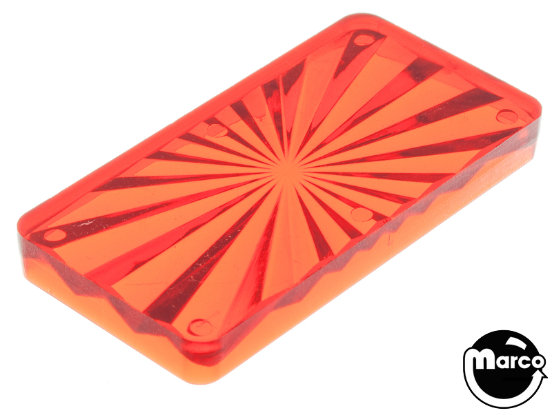Insert - rectangle 2-1/4 inch red starburst