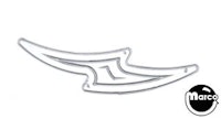 Insert - lightning curved large clear 5-1/16 inch