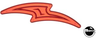 Insert - lightning curved large red 5-1/16 inch