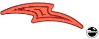 Insert - lightning curved large red 5-1/16 inch