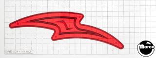 Insert - lightning curved large red 5-1/16 inch