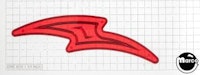 Insert - lightning curved large red 5-1/16 inch