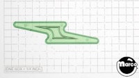 Playfield insert - lightning bolt small green