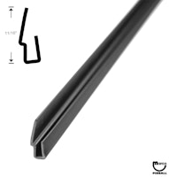 Trim side channel - 17 inch glass edge