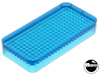 Playfield insert rectangle 3/4 x 1.5 inch stippled blue