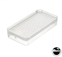 Playfield insert rectangle 3/4 x 1.5 inch stippled clear