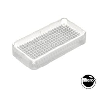 Playfield insert rectangle 3/4 x 1.5 inch stippled clear