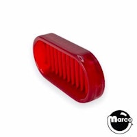 Insert - oval 1-5/8 inch red ribbed