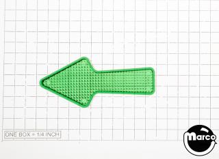 Playfield insert arrow 2-1/2 x 1-1/8 inch green stippled