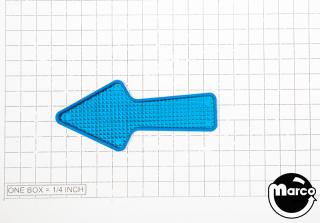 Playfield insert arrow 2-1/2 x 1-1/8 inch blue stippled