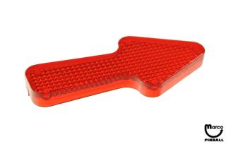 Playfield insert arrow 2-1/2 x 1-1/8 inch red stippled